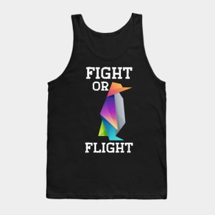 Fight or Flight Funny Colorful Penguin Fight Or Flight Tank Top